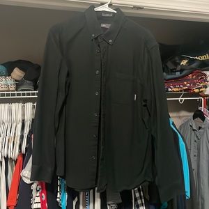 Eddie Bauer, mens large dark green flannel